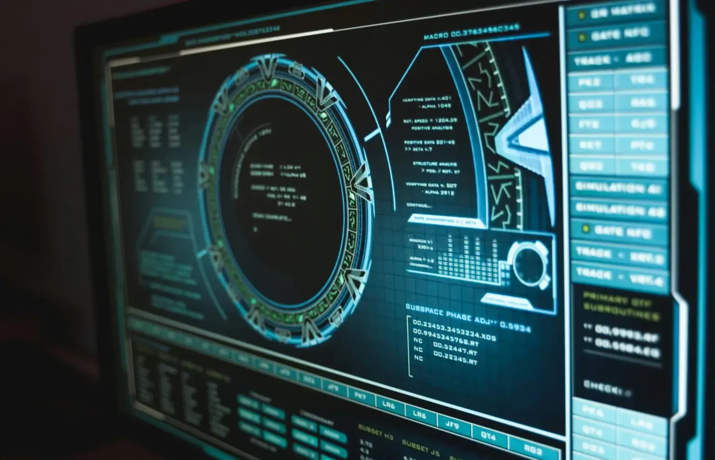 Cybersecurity dashboard and access controls under review on screen